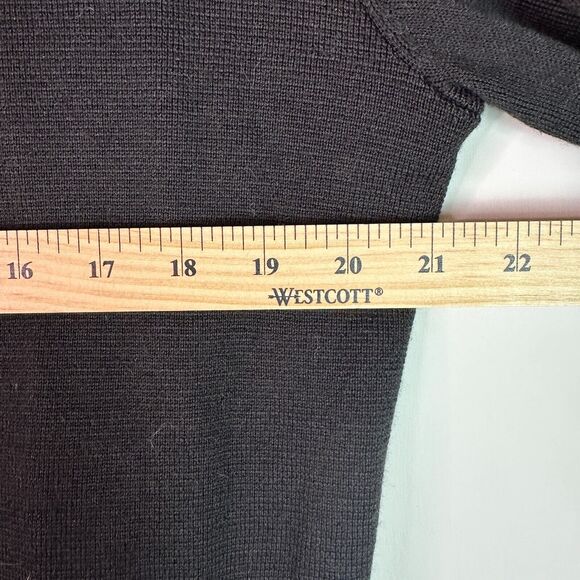 Calvin Klein Cardigan Men L Black Gray Euro Merino Sweater Preppy Classic NWOT - Picture 7 of 9